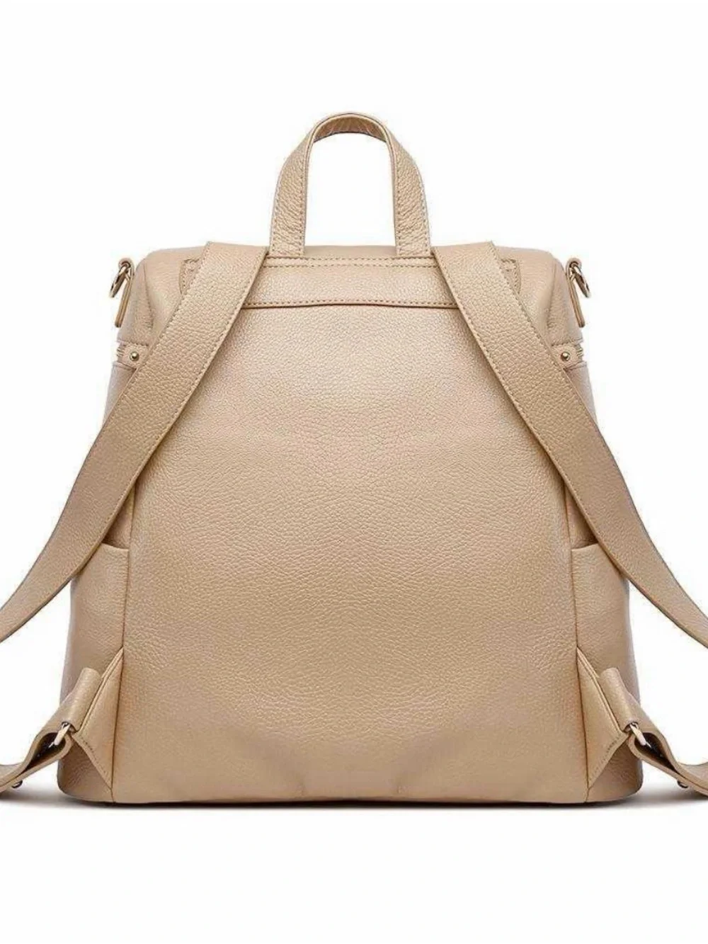 Quilted Front Pocket Baby Backpack Bag - Tan